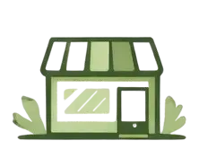 Simple green house illustration