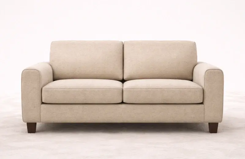 Light beige modern two-seater sofa